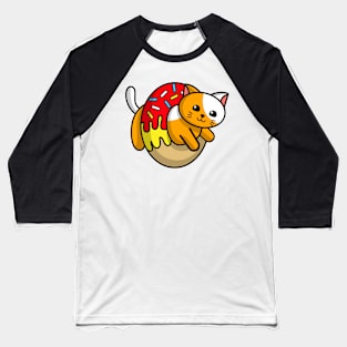 Funny cat in a donut Baseball T-Shirt